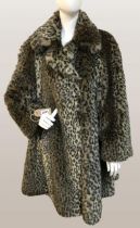 Wallis Faux Fur leopard print coat size 12