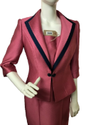 VERI INFANTINO Italian tailored suit and dress, mother of the bride collection, new pink and navy