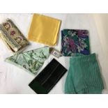 Six Vintage Scarves including silk