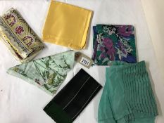 Six Vintage Scarves including silk