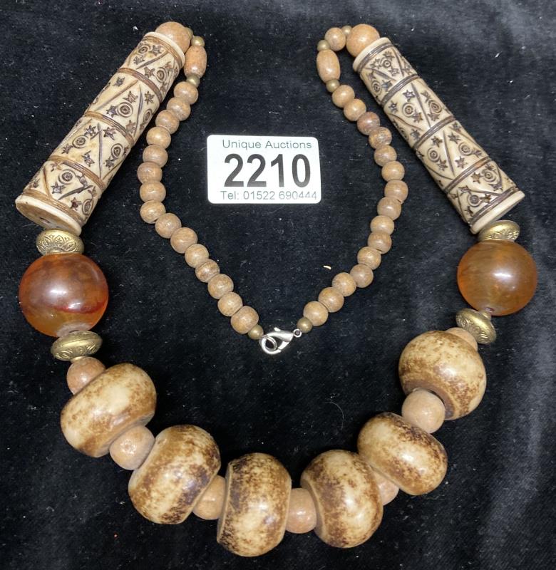 A selection of costume jewellery including Agate, wood, beads etc - Image 6 of 6