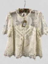 Anthropologie Designer lace top size approx. 10/12