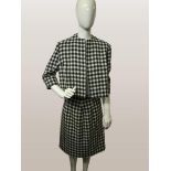 Vintage handmade checked wool houndstooth suit size 12