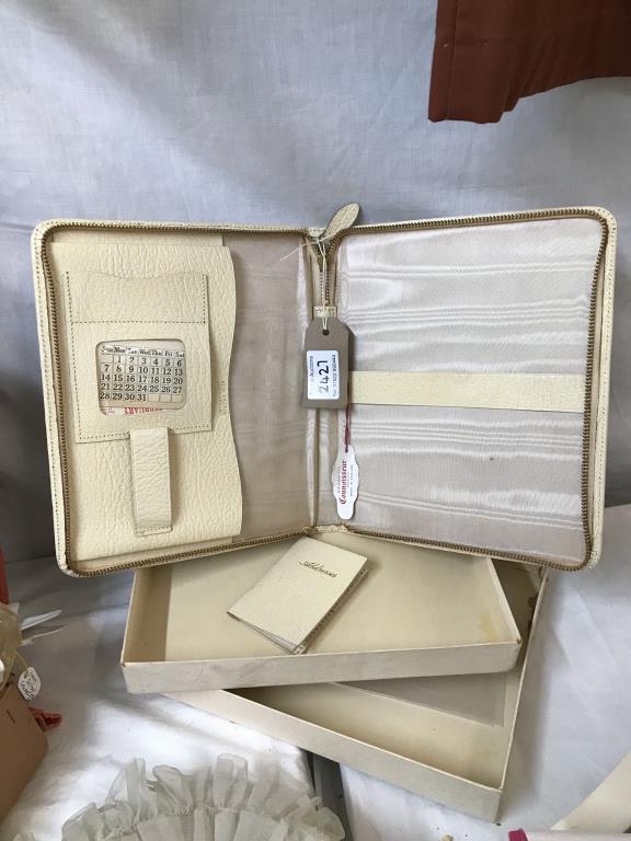 A vintage zip address and notebook / folder with original box