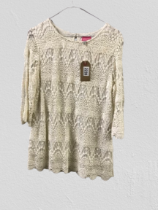 Joules cream cotton lace top size 10