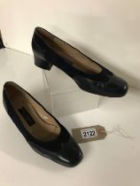 Moda in Pelle black leather & suede court shoes, size 38,5