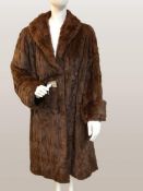 Vintage Fur Long Length coat with hand stitching, in excellent condition