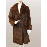 Vintage Fur Long Length coat with hand stitching, in excellent condition