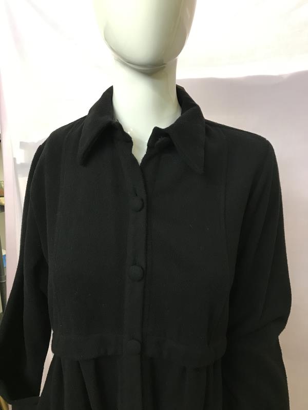 Vintage black felt wool coat, size 44,14 - Image 2 of 2