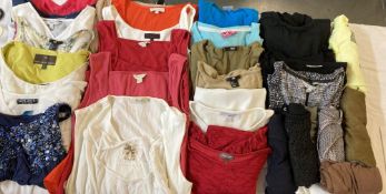 A quantity of vest style tops & T-shirt tops / vests