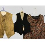 Six waistcoats, various size, style and colour