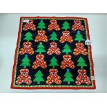 A rare Vivienne Westwood Mini scarf / handkerchief with bears and Christmas trees