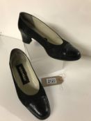 Moda in Pelle black leather & suede court shoes, size 38,5