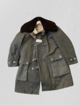 Heavy canvas sheep skin lining men's coat approx. large Militar Utrustningar