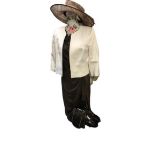 A lovely complete wedding outfit including hat, handbag, shoes and clothing