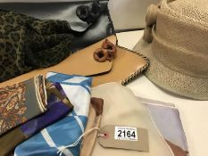 Lovely collection of scarves, bags and a Hessian sun hat