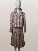 Jack Clarke of Dublin. Pink Tweed wool mix suit, Hand Tailored size 10-12