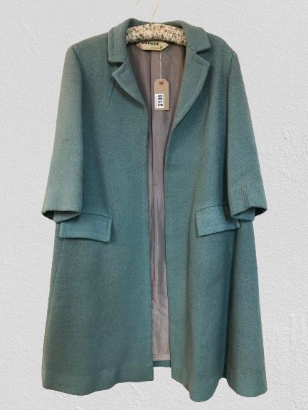 Jaeger London- vintage teal coat with functional pockets - Image 2 of 3