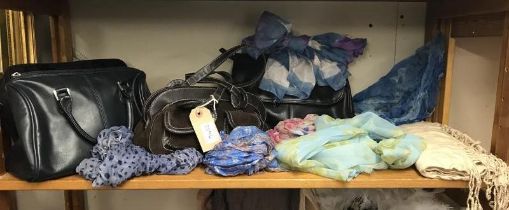 A selection of bags and scarves