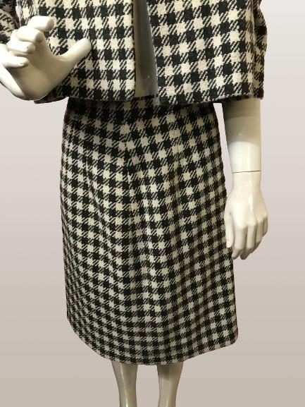 Vintage handmade checked wool houndstooth suit size 12 - Image 3 of 3