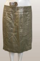 Metallic Gold skirt ' Boss, HUGO Boss'. Side zip & split