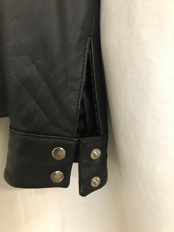 Black Leather short jacket. Age related marks & wear. - Image 3 of 3