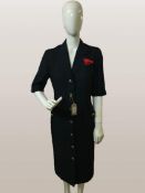 Vintage Schneberger gilt button down dress, size 12
