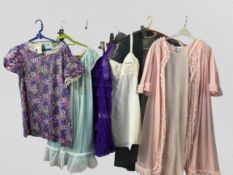 A selection of clothing. Various colours, sizing and styles