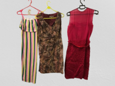 Three dresses in various colour and design
