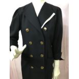 Vintage fink modell gilt button through dress, size 10