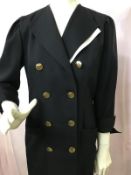 Vintage fink modell gilt button through dress, size 10