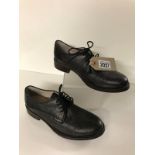 Clarks Black Brogues with metallic silver sheen. Lace up Size 4 / 37