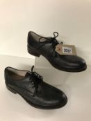 Clarks Black Brogues with metallic silver sheen. Lace up Size 4 / 37