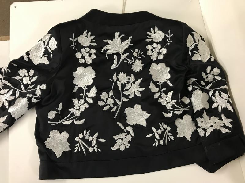 Autograph Short Jacket with embroidery flower design A/F. Size 14 - Image 5 of 7