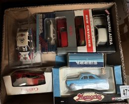 A quantity of Vauxhall promotional diecast cars including Ford Sierra etc