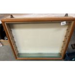 A model collectors display cabinet with 5 glass shelves. 64 x 53cm