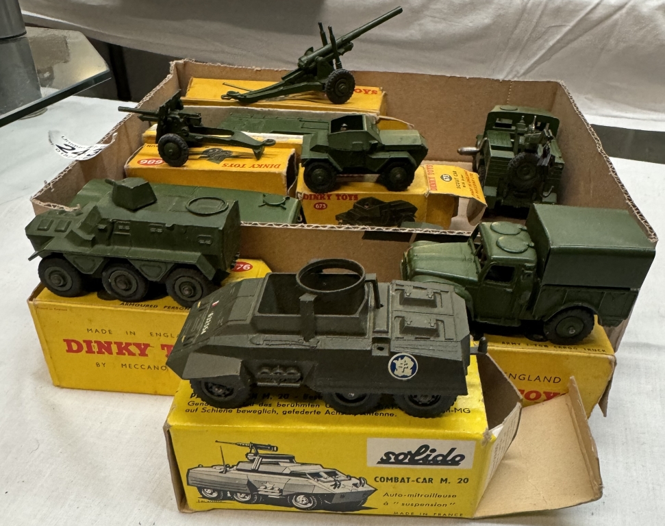 A quantity of boxed & loose Dinky military vehicles including Solido. Boxes A/F - Image 6 of 8