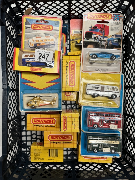 A quantity of various matchbox models including blister packs