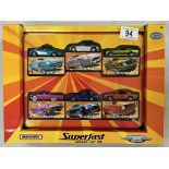 A Matchbox superfont collector tin limited edition 20500 with 6 cars