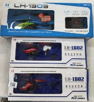 3 Boxed radio control helicopters. Untested.