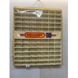 A Matchbox 75 shop plastic wall display cabinet