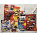 A quantity of Matchbox blister packs including Super colour changers, Lasertronic sparkers, Code red