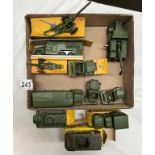 A quantity of boxed & loose Dinky military vehicles including Solido. Boxes A/F