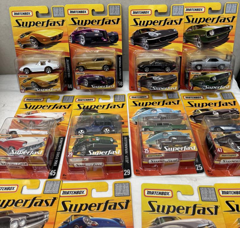 2 complete Matchbox Superfast dealer/retail/trade boxes (24 models) - Image 4 of 7