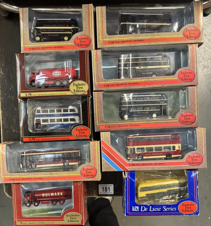A quantity of exclusive first editions E.F.E model buses etc