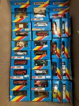 A box of Matchbox cars in boxes