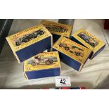 6 boxed early Matchbox models of yesteryear