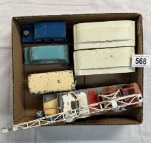 A tray of Tri-ang Spot on including caravans, Land Rover ambulance etc