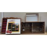 4 Collectors display cabinets, 1 boxed.