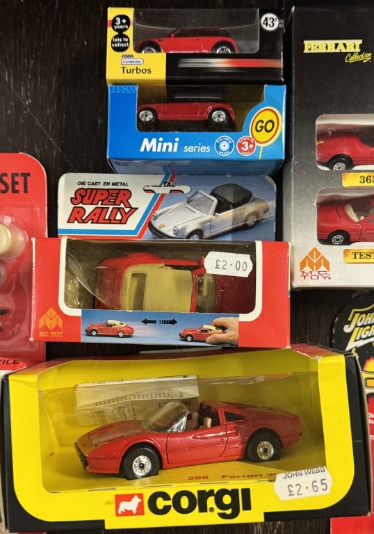 A Corgi 298 Ferrari 308GTS, AirFix Jaguar e-Type starter set, Johnny lightning etc - Image 3 of 4